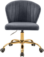Load image into Gallery viewer, Finley Grey Velvet Office Chair