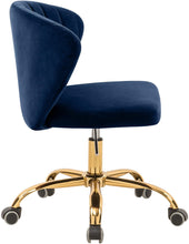 Load image into Gallery viewer, Finley Navy Velvet Office Chair