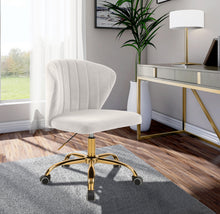 Load image into Gallery viewer, Finley Cream Velvet Office Chair