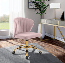 Load image into Gallery viewer, Finley Pink Velvet Office Chair