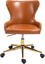 Load image into Gallery viewer, Hendrix Cognac Faux Leather Office Chair