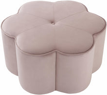 Load image into Gallery viewer, Daisy Pink Velvet Ottoman