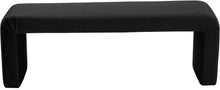 Load image into Gallery viewer, Minimalist Black Velvet Bench
