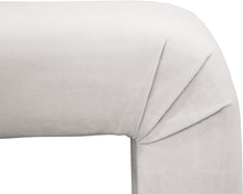 Load image into Gallery viewer, Minimalist Cream Velvet Bench