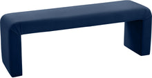 Load image into Gallery viewer, Minimalist Navy Velvet Bench