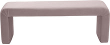 Load image into Gallery viewer, Minimalist Pink Velvet Bench