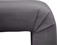 Load image into Gallery viewer, Minimalist Grey Velvet Bench