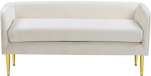 Load image into Gallery viewer, Audrey Cream Velvet Bench