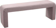 Load image into Gallery viewer, Minimalist Pink Velvet Bench