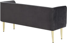 Load image into Gallery viewer, Audrey Grey Velvet Bench