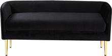 Load image into Gallery viewer, Audrey Black Velvet Bench
