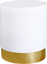 Load image into Gallery viewer, Deco White/Gold End Table