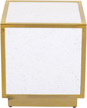 Load image into Gallery viewer, Glitz White Faux Marble End Table