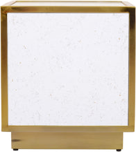 Load image into Gallery viewer, Glitz White Faux Marble End Table
