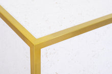 Load image into Gallery viewer, Glitz White Faux Marble End Table