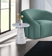 Load image into Gallery viewer, Omni White Faux Marble End Table