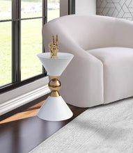 Load image into Gallery viewer, Malia White / Gold End Table