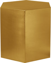 Load image into Gallery viewer, Hexagon Brushed Gold End Table