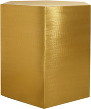 Load image into Gallery viewer, Hexagon Brushed Gold End Table