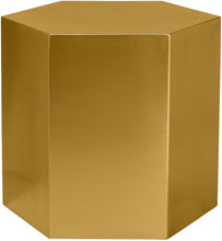 Load image into Gallery viewer, Hexagon Brushed Gold End Table