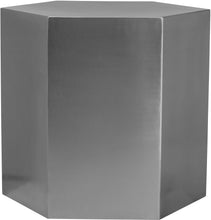 Load image into Gallery viewer, Hexagon Brushed Chrome End Table