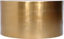 Load image into Gallery viewer, Cylinder Brushed Gold Coffee Table
