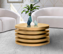Load image into Gallery viewer, Levels Brushed Gold Coffee Table