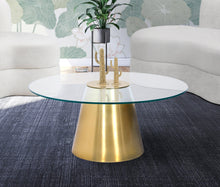 Load image into Gallery viewer, Glassimo Brushed Gold Coffee Table