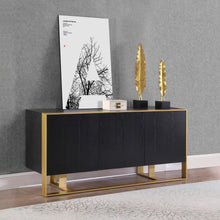 Load image into Gallery viewer, Sherwood Black Wood Sideboard/Buffet