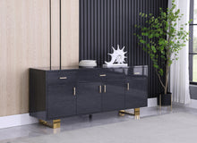 Load image into Gallery viewer, Excel Grey Oak Veneer Lacquer Sideboard/Buffet