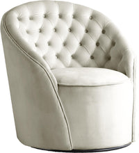 Load image into Gallery viewer, Alessio Cream Velvet Accent Chair