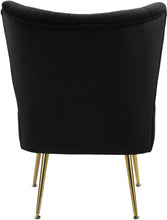 Load image into Gallery viewer, Tess Black Velvet Accent Chair