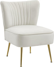 Load image into Gallery viewer, Tess Cream Velvet Accent Chair