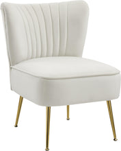 Load image into Gallery viewer, Tess Cream Velvet Accent Chair