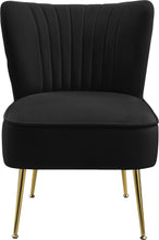 Load image into Gallery viewer, Tess Black Velvet Accent Chair