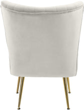 Load image into Gallery viewer, Tess Cream Velvet Accent Chair