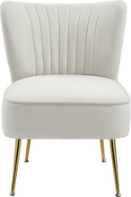 Load image into Gallery viewer, Tess Cream Velvet Accent Chair