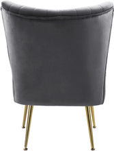 Load image into Gallery viewer, Tess Grey Velvet Accent Chair