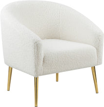 Load image into Gallery viewer, Barlow White Faux Sheepskin Fur Accent Chair