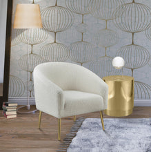 Load image into Gallery viewer, Barlow White Faux Sheepskin Fur Accent Chair