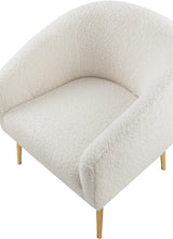 Load image into Gallery viewer, Barlow White Faux Sheepskin Fur Accent Chair