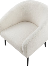Load image into Gallery viewer, Barlow White Faux Sheepskin Fur Accent Chair