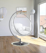 Load image into Gallery viewer, Luna White Durable Fabric Acrylic Swing Chair