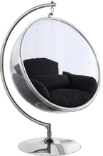 Load image into Gallery viewer, Luna Black Durable Fabric Acrylic Swing Chair