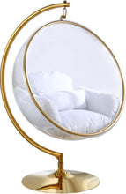Load image into Gallery viewer, Luna White Fabric Acrylic Swing Bubble Accent Chair (2 Boxes)