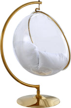 Load image into Gallery viewer, Luna White Fabric Acrylic Swing Bubble Accent Chair (2 Boxes)