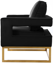 Load image into Gallery viewer, Noah Black Velvet Accent Chair
