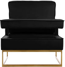 Load image into Gallery viewer, Noah Black Velvet Accent Chair