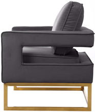 Load image into Gallery viewer, Noah Grey Velvet Accent Chair