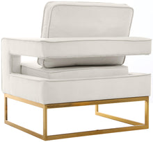 Load image into Gallery viewer, Noah Cream Velvet Accent Chair